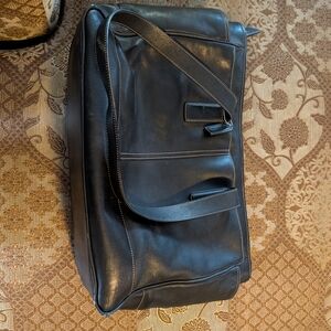 Coach Black Leather Duffel Bag